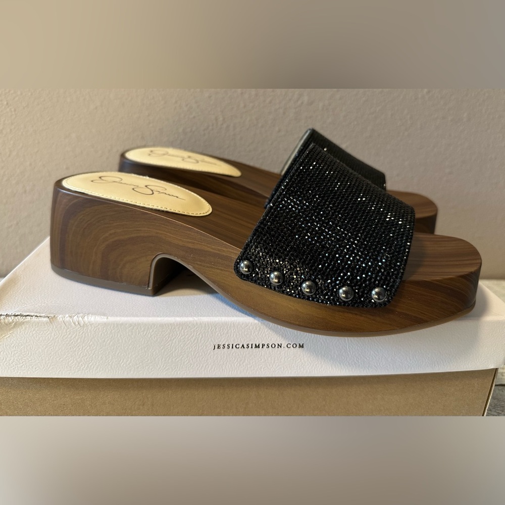🔴 Jessica Simpson Wooden Platform Sandals - NIB